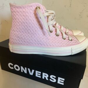 Converse Light Pink High-Tops - Sz 7